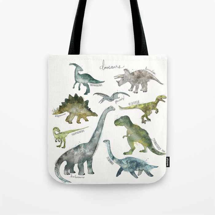 dinosaur tote bag