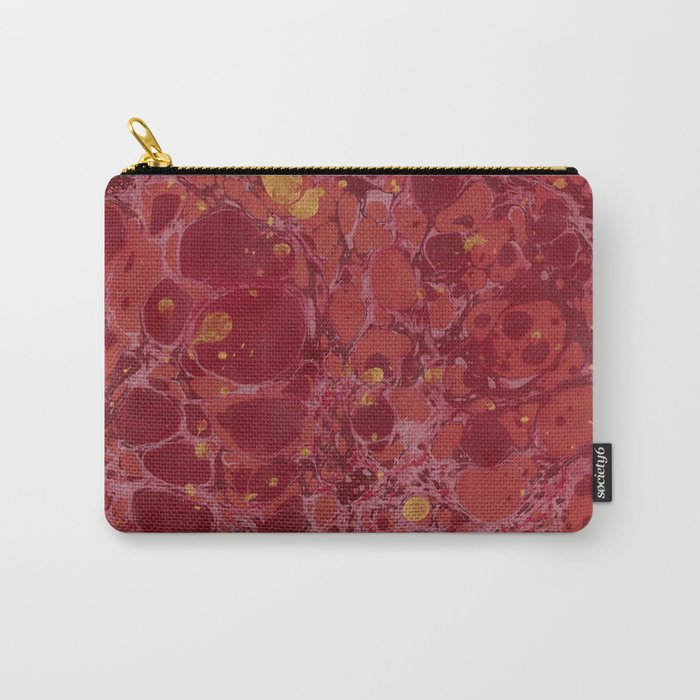 Red Marbling Carry-All Pouch