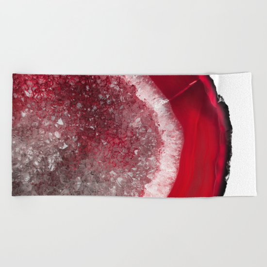Christmas Red Agate Beach Towel