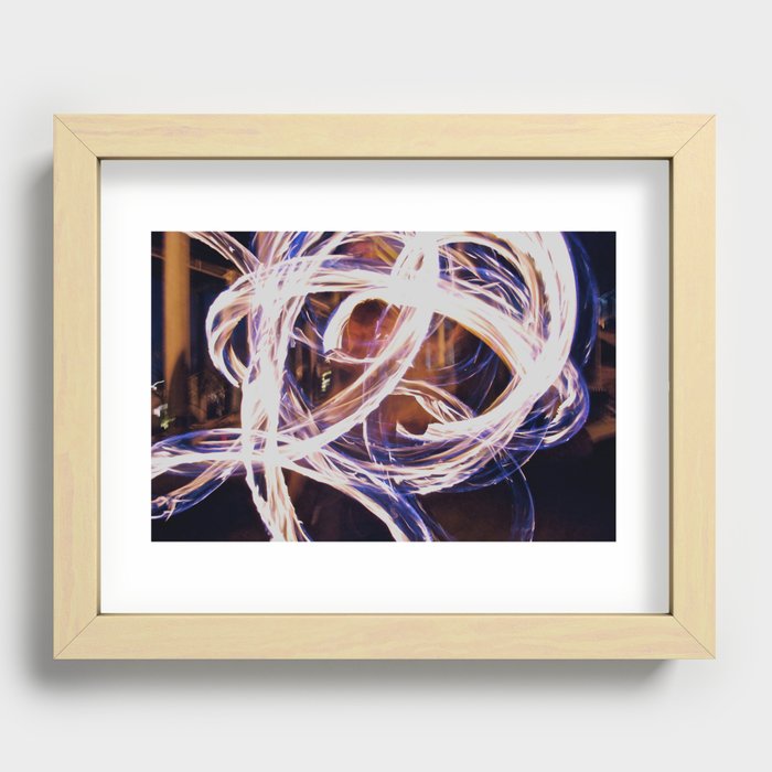 Fire Poi Recessed Framed Print