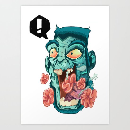 Zombie. Art Print