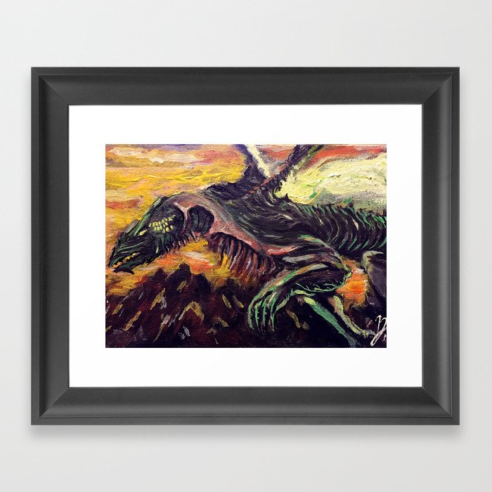 Blight Dragon Framed Art Print