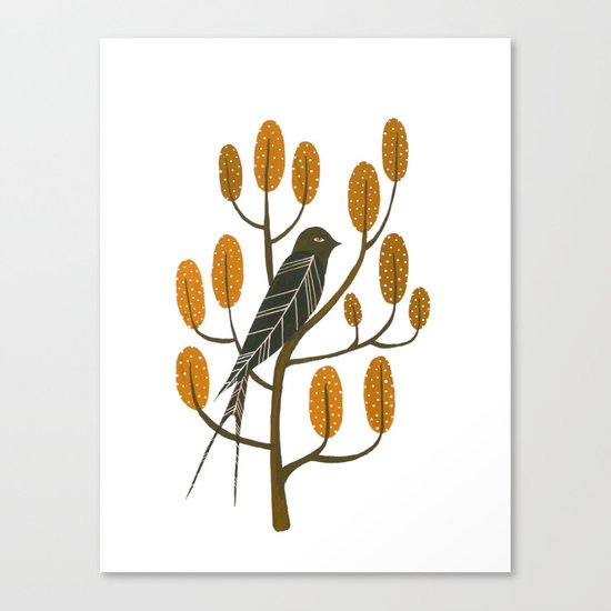 Swallow - golden brown Canvas Print