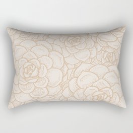 Sand and Succulents Rectangular Pillow