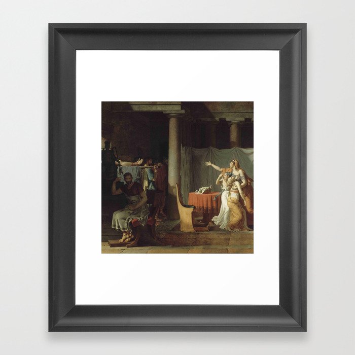 David, The Lictors Bring to Brutus the Bodies of His Sons Framed Art Print