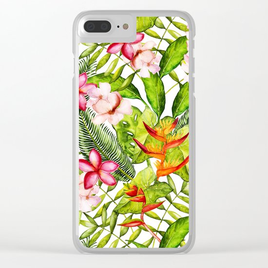 My Aloha Tropical Flower Hibiscus Garden on #Society6 Clear iPhone Case