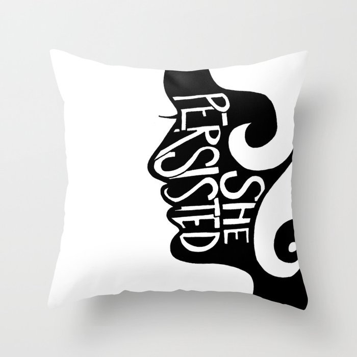 She Persisted Throw Pillow