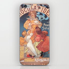 Mucha Chocolate Ideal Vintage Advertising High Resolution (Reproduction) iPhone Skin