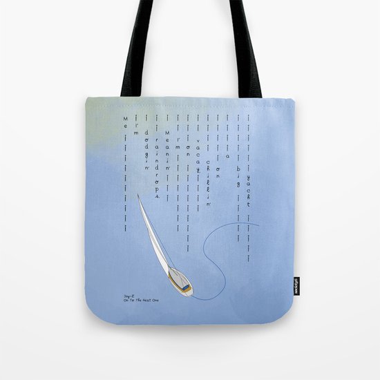 Dodging Raindrops Tote Bag