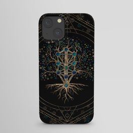 Kabbalah The Tree of Life Marble and Gold iPhone Case