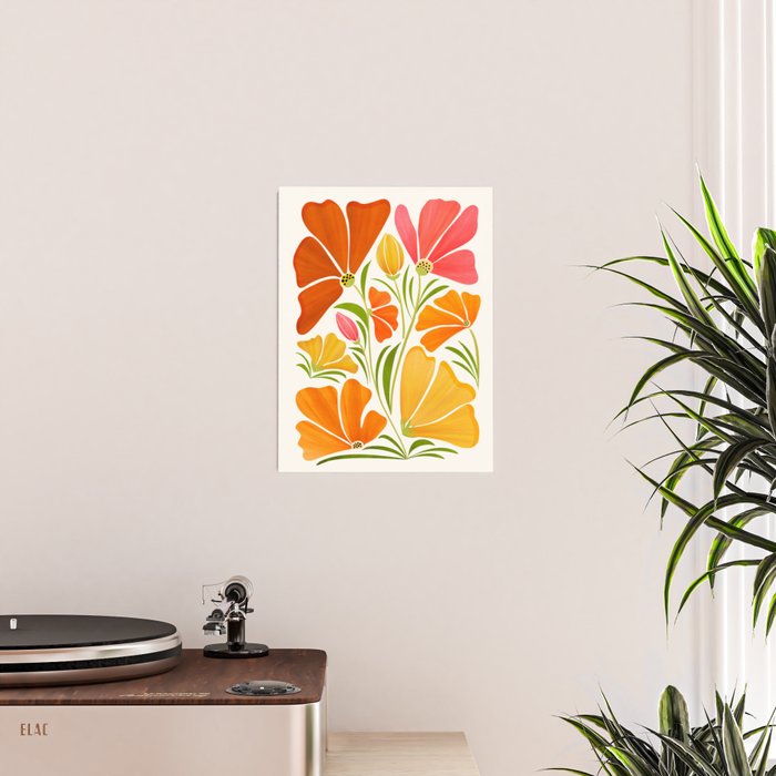 Spring Wildflowers Floral Illustration