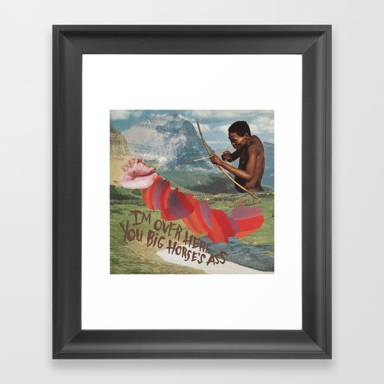 HORSE'S ASS Framed Art Print