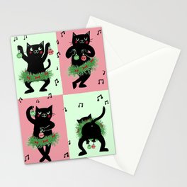 Deck the Balls Featuring Bat Cat Stationery Card