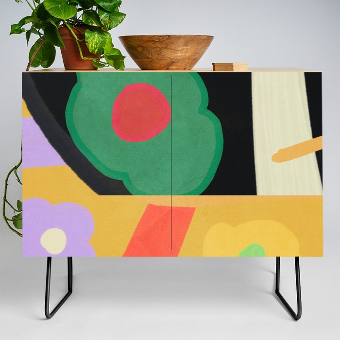 Abstract Flowers 16 Credenza