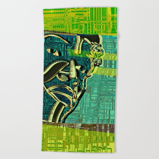 Avatars 2 - Skin Circuits 07-08-16 Beach Towel