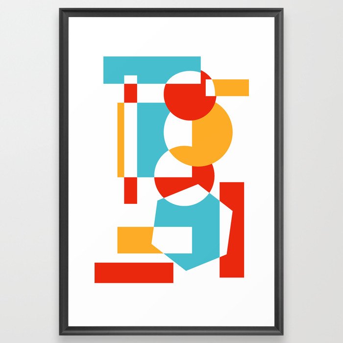 Modern Geometric Shape Artwork Framed Art Print