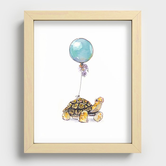 Birthday Tortoise Recessed Framed Print