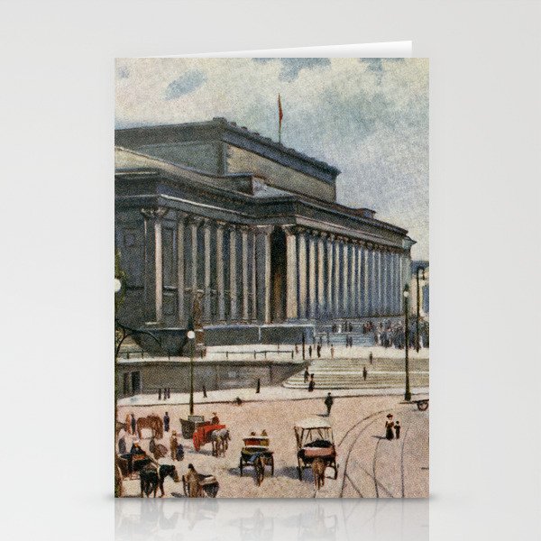 Victorian Liverpool St George's Hall Stationery Cards