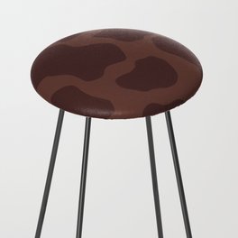 Brown + Tan Howdy Cow Spots, Hand-Painted Counter Stool