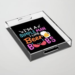 Beer And Boobs Acrylic Tray