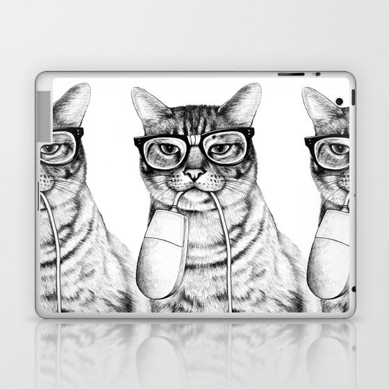 Mac Cat Laptop & iPad Skin