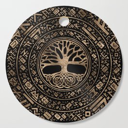 Tree of life -Yggdrasil Runic Pattern Cutting Board