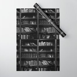 Antique Library Shelves - Books, Books and More Books Wrapping Paper
