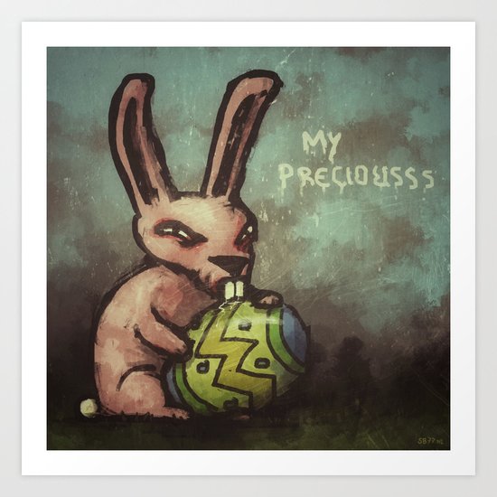 Evil Easter Bunny Art Print