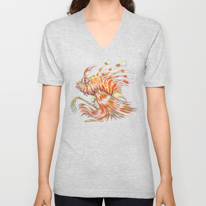 Autumn Fish V Neck T Shirt