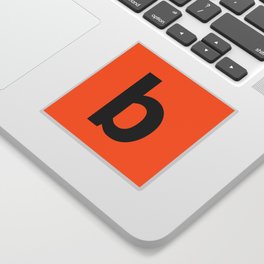 letter B (Black & Orange) Sticker