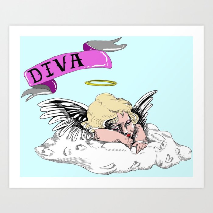 Diva Babe Art Print
