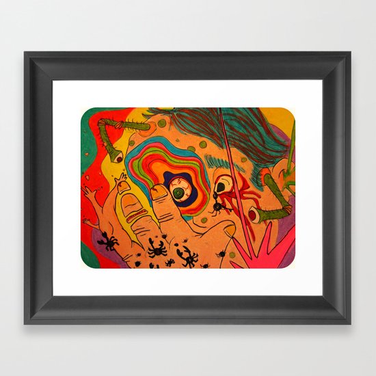 "A Bit Too Much" Framed Art Print
