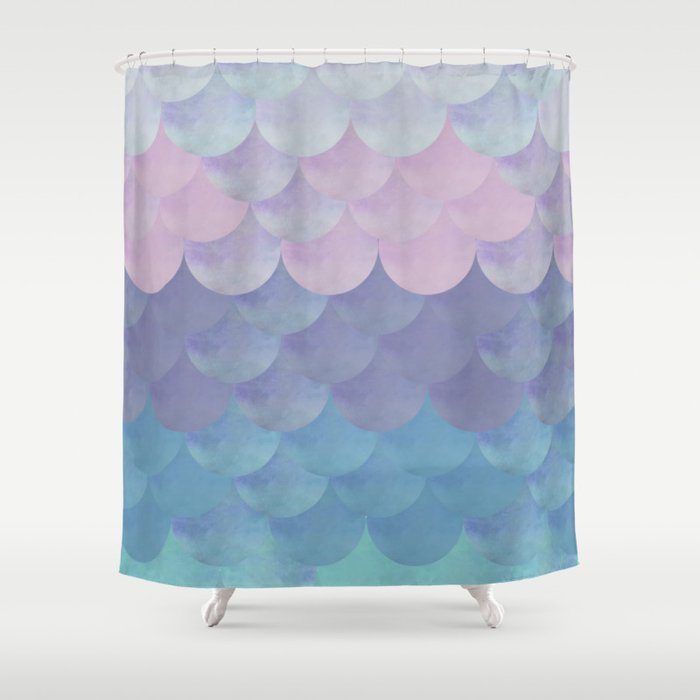 Pastel Mermaid Scales Pattern Shower Curtain By Lizy Grace Society6 Pastel Mermaid Scales Pattern Shower Curtain