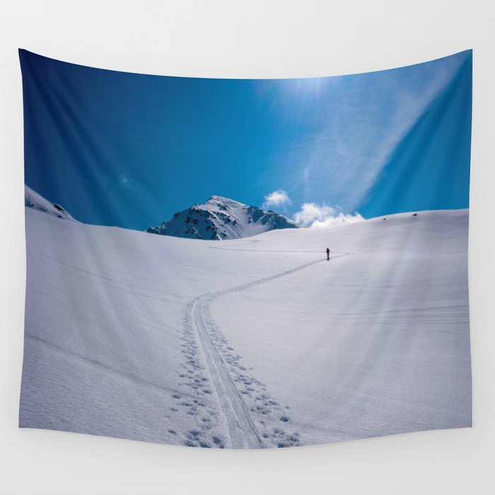 Ski Tour Iceland Wall Tapestry