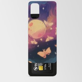 Moon, Moths, Clouds Android Card Case