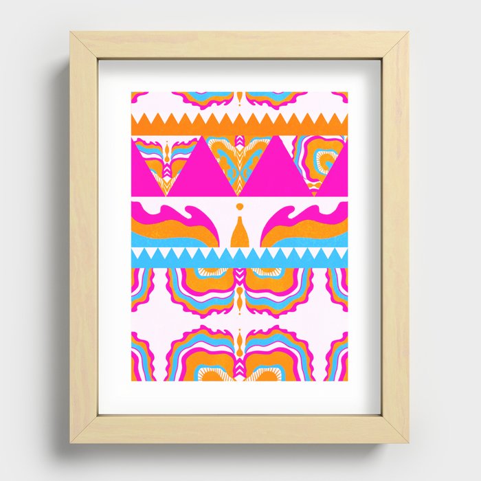dreaming in dayglo, pink  Recessed Framed Print