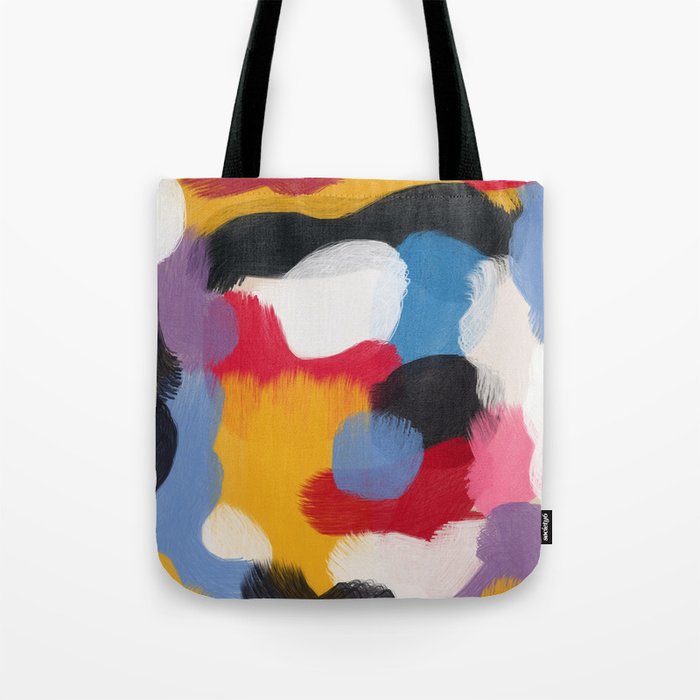 Color pastel abstract bauhaus Tote Bag