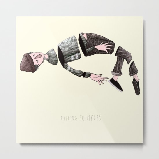 falling to pieces Metal Print