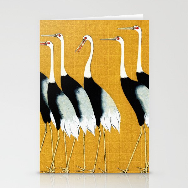 Japanese Red Crown Cranes by Ogata Korin (1658-1716) Stationery Cards