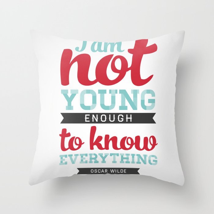 I Am Not Young Throw Pillow