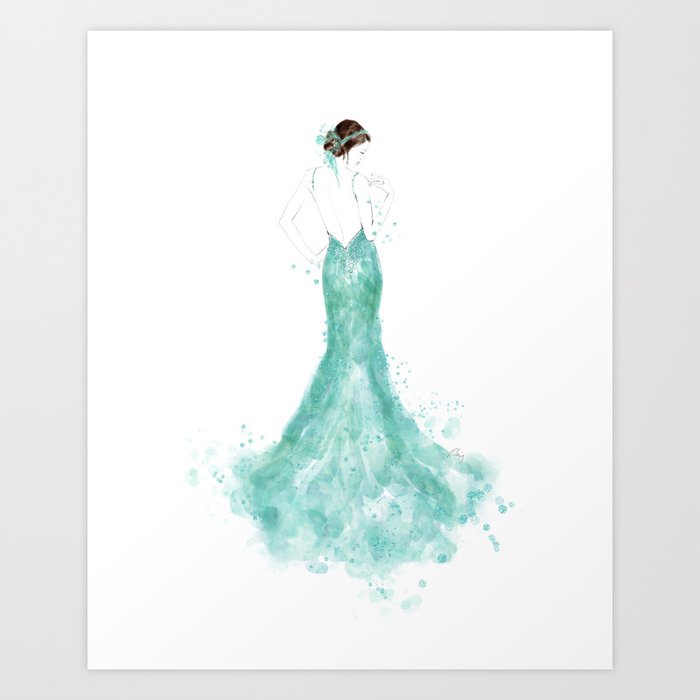 mint mermaid dress