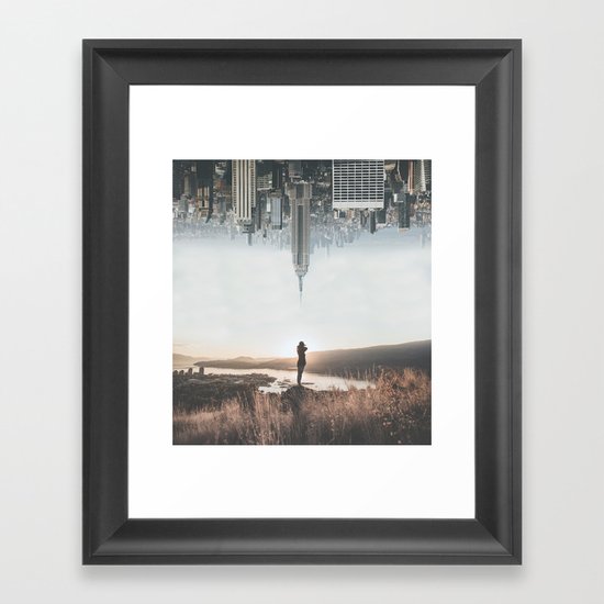 Between Earth & City Framed Art Print