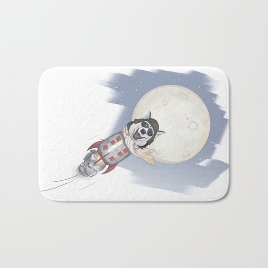 The cool Husky Pilot Bath Mat