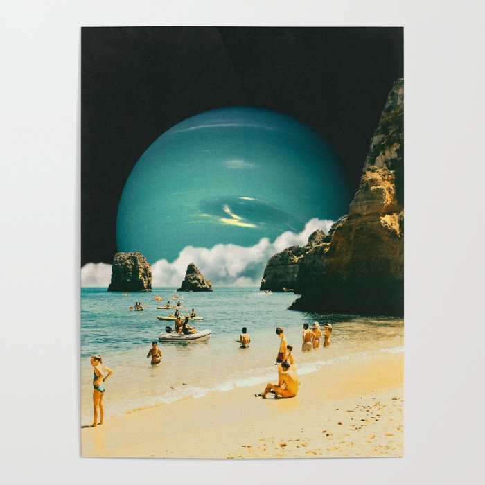 Space Beach Poster