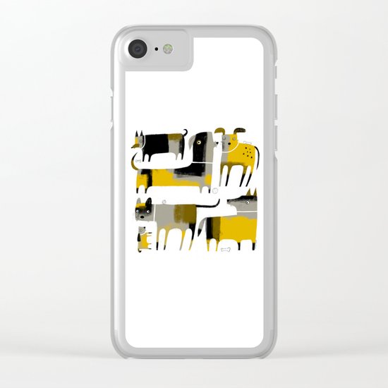 PATCHWORK DOGS Clear iPhone Case