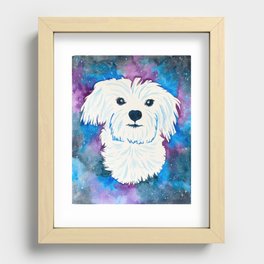 Galaxy Maltese Dog Recessed Framed Print