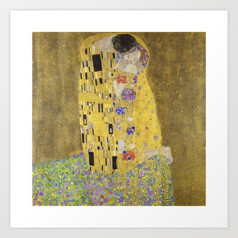The Kiss poster painting by Klimt Print by rawpixel | Society6