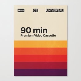 Retro VHS Cassette Tape Canvas Print