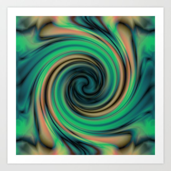 Green Maelstrom Art Print