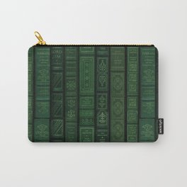 Extravagant Design Series: Vertical Book Pattern "Bookbag" Carry-All Pouch